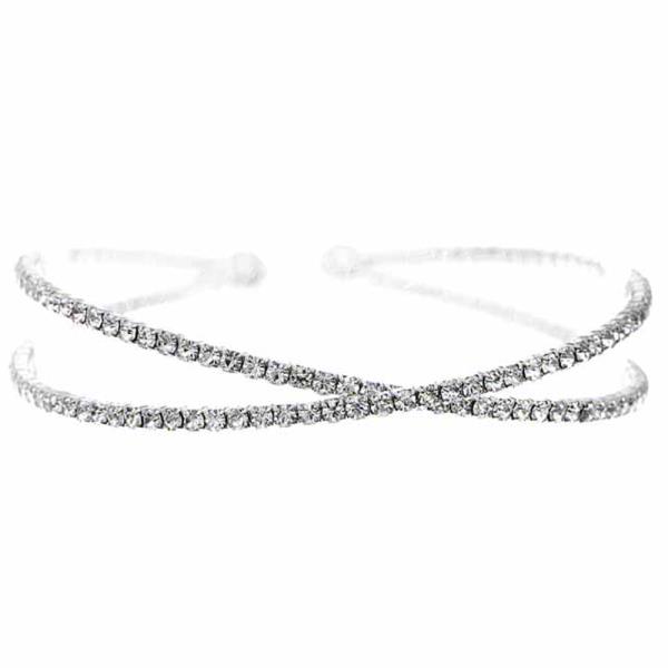 KRISS KROSS PAVE RHINESTONE CUFF BRACELET