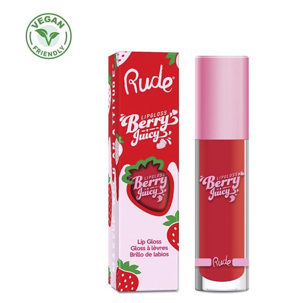 RUDE COSMETIC BERRY JUICY LIP GLOSS - CORAL KISS