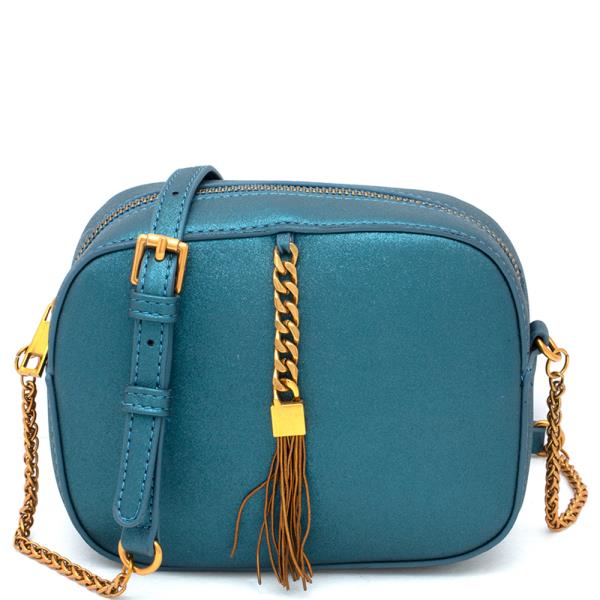 SMOOTH CHAIN TASSEL CROSSBODY BAG