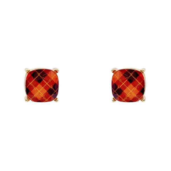 MULTI PRINT DESIGN SQUARE STUD EARRING
