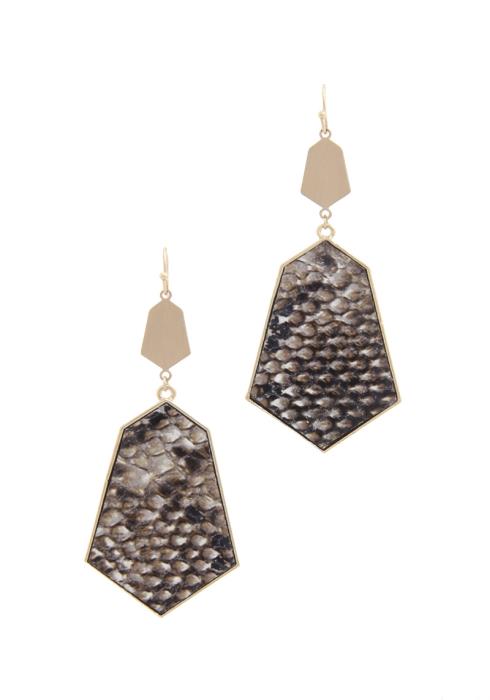 ANIMAL PATTERN DROP EARRING