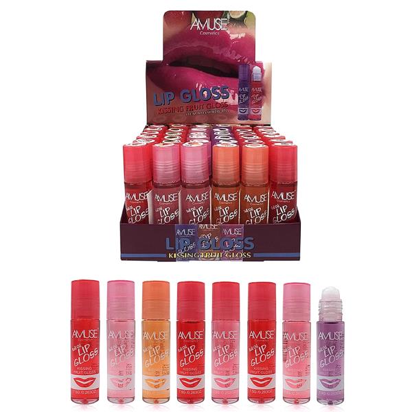 AMUSE COSMETICS KISSING FRUIT LIP GLOSS (36 UNITS)