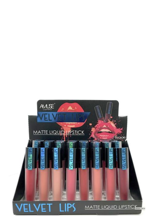 VELVET LIPS MATTE LIQUID LIPSTICK 24PC