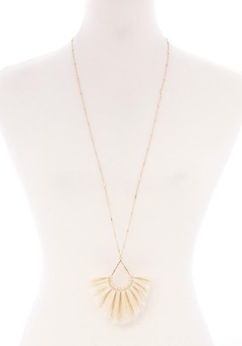 FASHION TASSEL METAL LONG NECKLACE