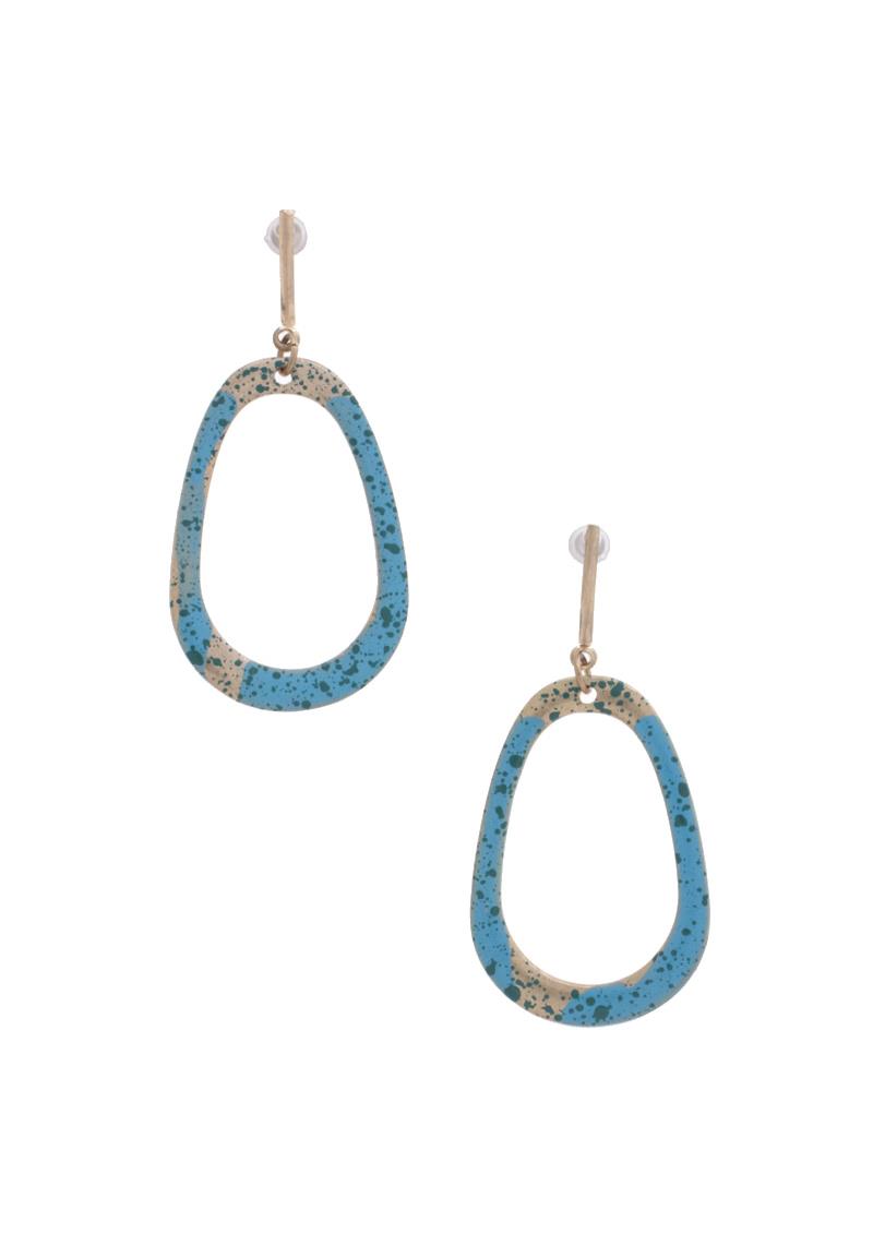 OVAL DANGLE EARRING