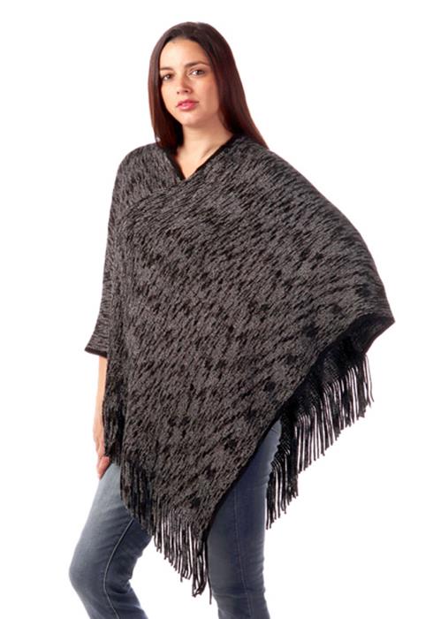 DESIGNER COMFY OMBRE PONCHO COVERUP