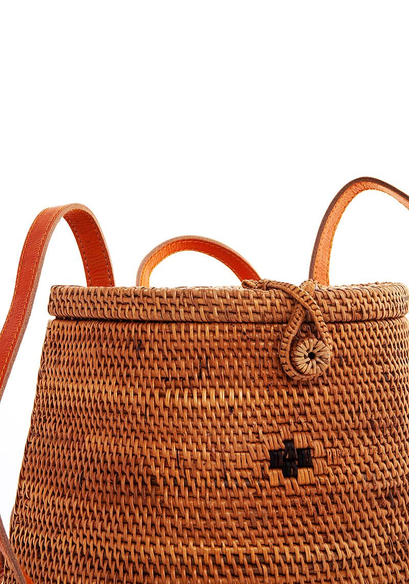 CUTE STYLISH NATURAL WOVEN BACKPACK