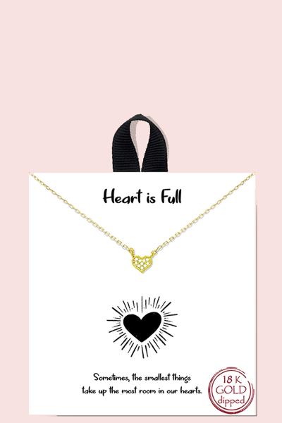 18K GOLD RHODIUM DIPPED HEART IS FULL EARRING