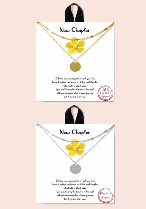 18K GOLD RHODIUM DIPPED NEW CHAPTER PENDANT NECKLACE