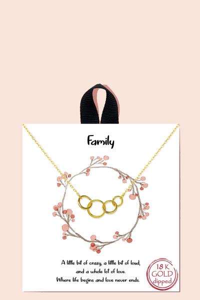 BLB FAMILY MULTI RING MESSAGE NECKLACE