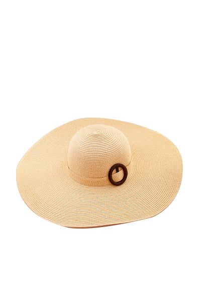 CHIC ROUND BUCKLE DESIGN FLAPPY SUN HAT