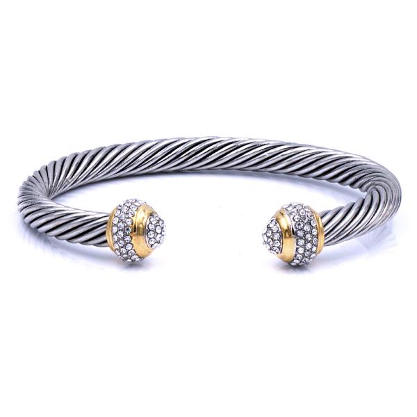 TWO TONE CURR BRACELET