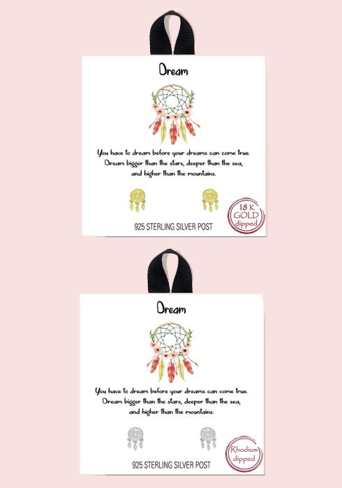 18K GOLD RHODIUM DIPPED DREAM EARRING