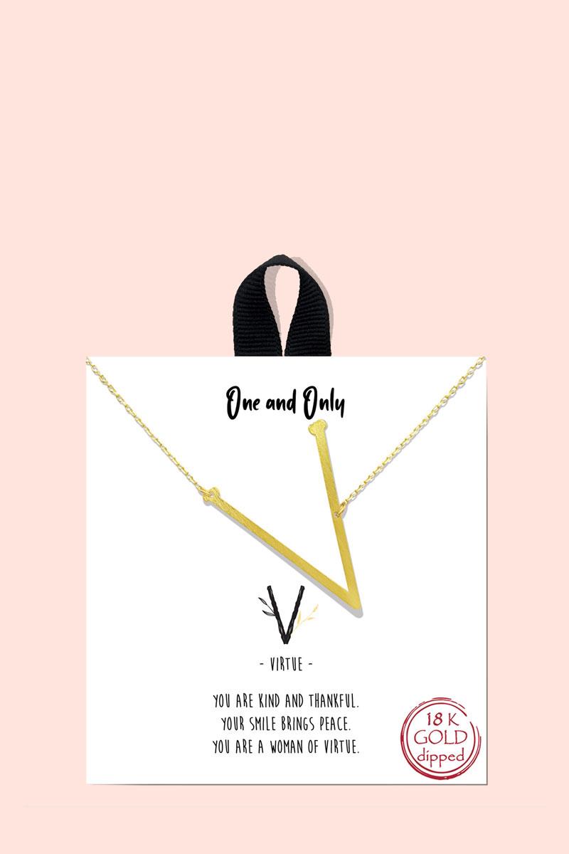 BLB INITIAL DAINTY MESSAGE NECKLACE