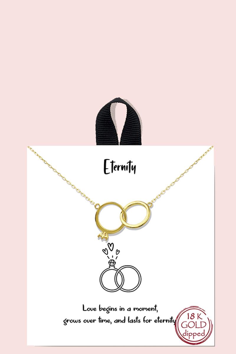 18K GOLD RHODIUM DIPPED ETERNITY NECKLACE