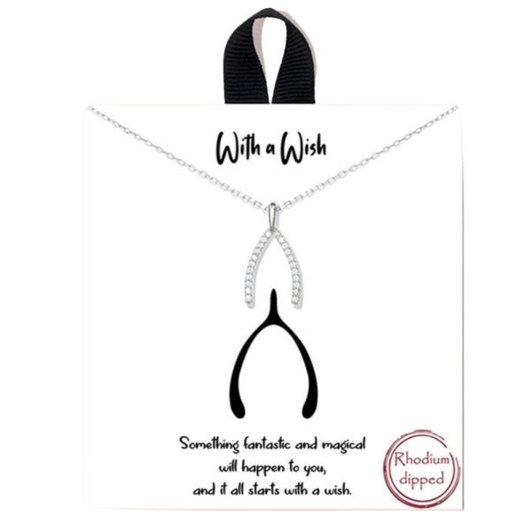 BLB WITH A WISH PENDANT MESSAGE NECKLACE