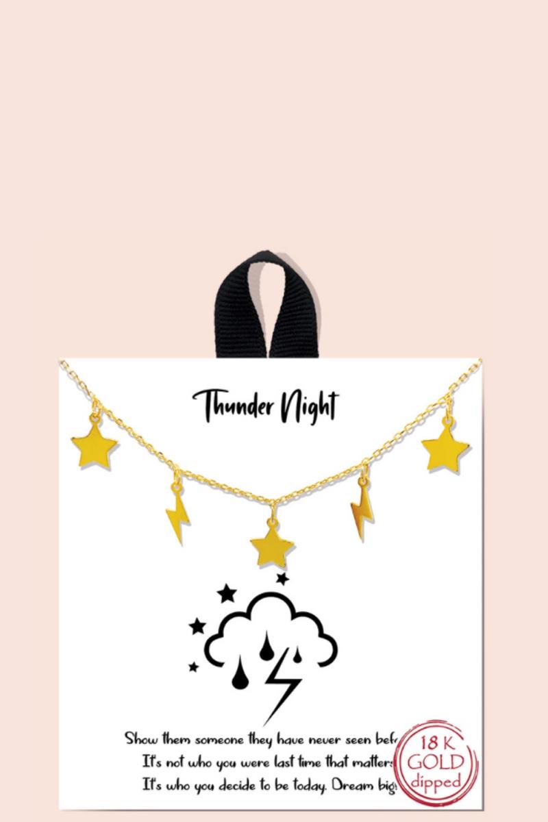 THUNDER NIGHT STAR CHAMR DANGLE NECKLACE