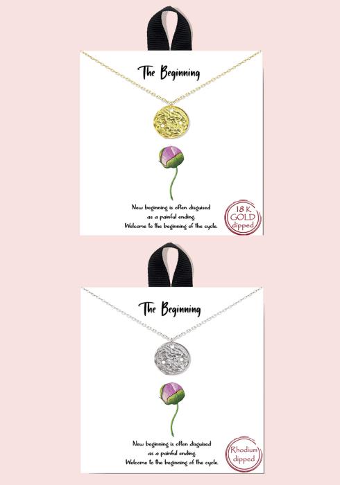 18K GOLD RHODIUM DIPPED THE BEGINNING NECKLACE