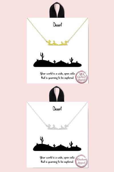 18K GOLD RHODIUM DIPPED DESERT NECKLACE