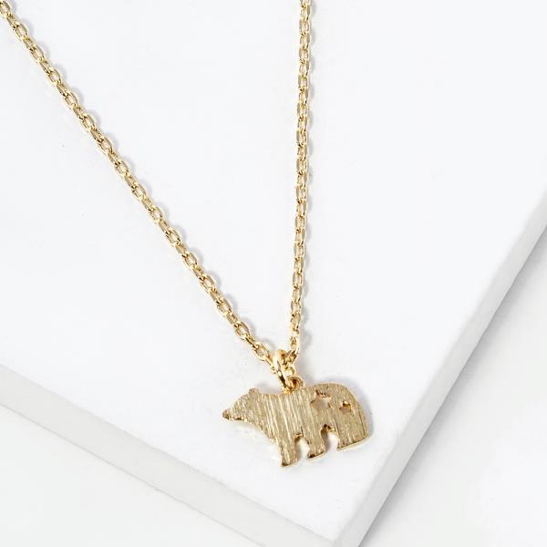 BLB BEAR METAL DAINTY NECKLACE