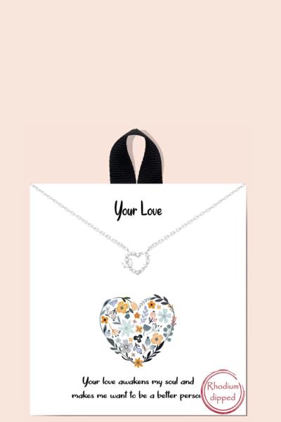 18K GOLD RHODIUM DIPPED YOUR LOVE NECKLACE