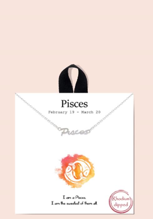 BLB HOROSCOPE ZODIAC SIGN MESSAGE DAINTY NECKLACE