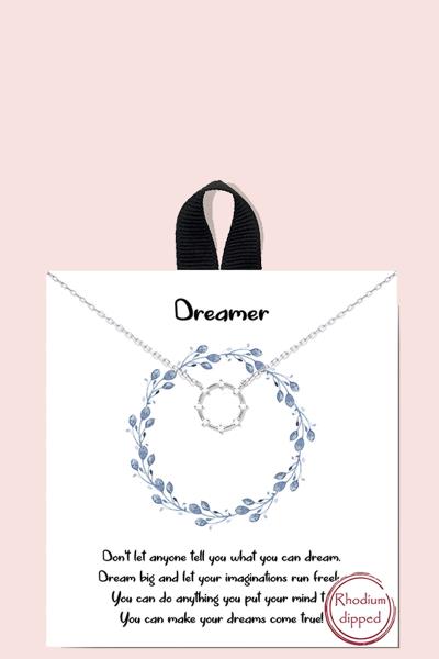 18K GOLD RHODIUM DIPPED DREAMER NECKLACE