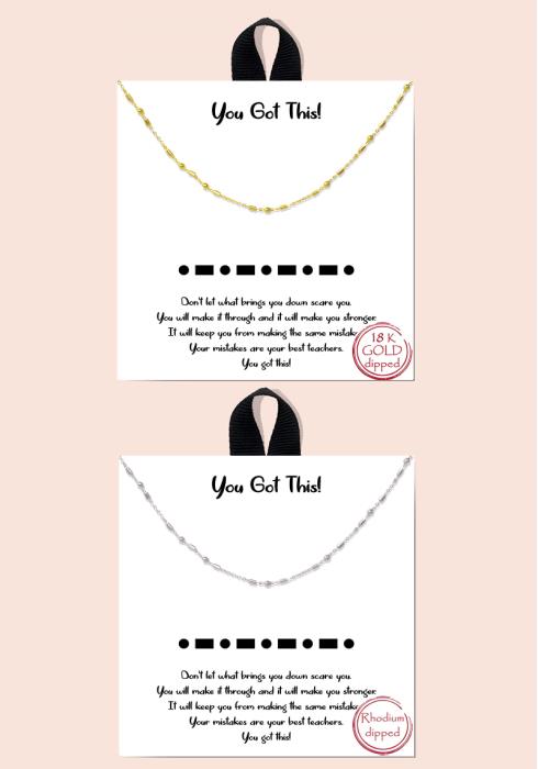 YOU GOT THIS METAL CHAIN NECKLACE