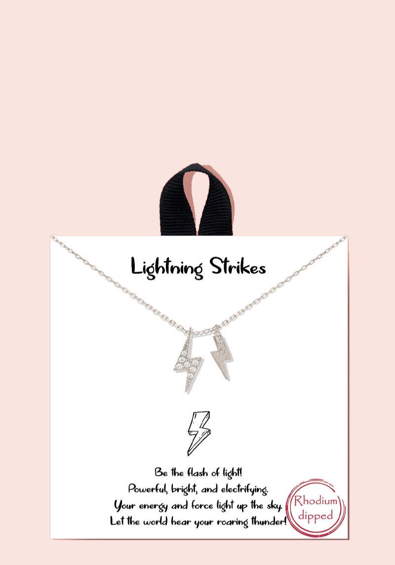 BLB METAL LIGHTNING PENDANT NECKLACE