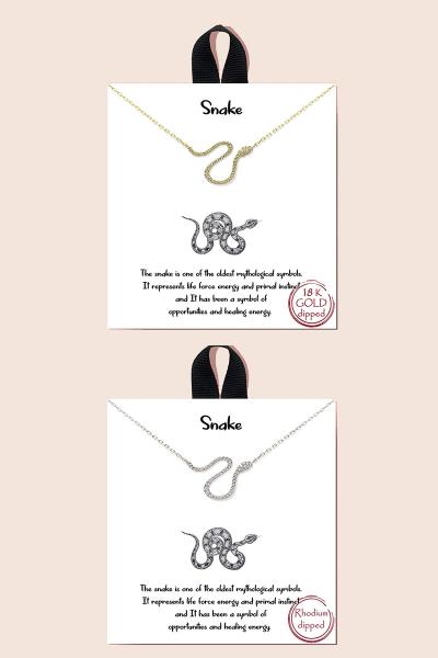 BLB SNAKE PENDANT MESSAGE NECKLACE