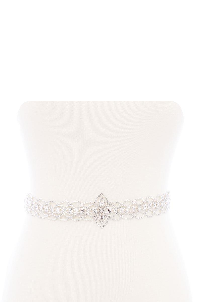 FLOWER FANCY RHINESTONE BELT