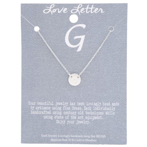 INITIAL COIN CHARM NECKLACE