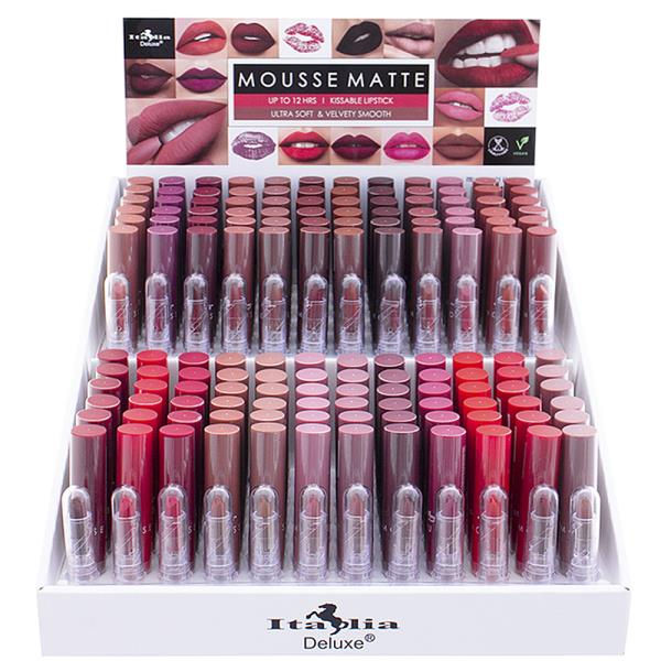 MOUSSE MATTE ULTRA SOFT AND VELVETY SMOOTH KISSABLE LIPSTICK 180 PC SET
