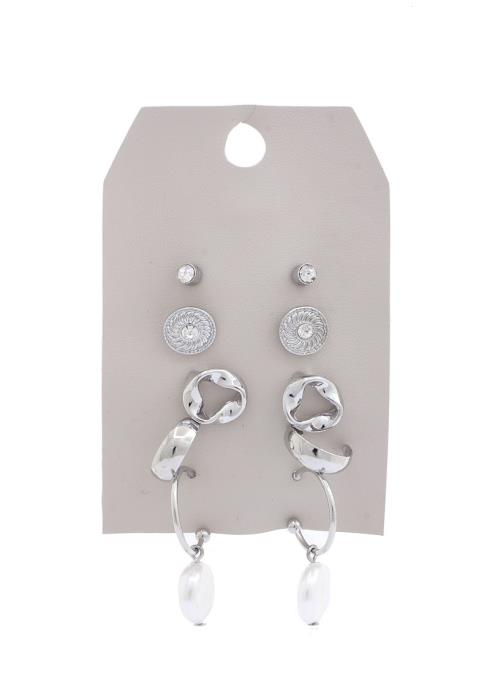 METAL OPEN CIRCLE EARRING SET