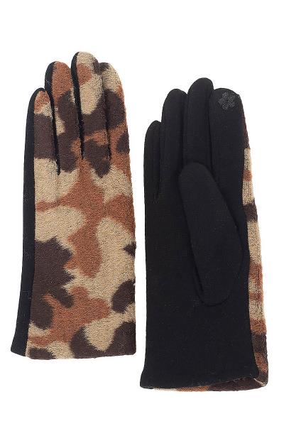 SOFT CAMOUFLAGE PATTERN TOUCHSCREEN GLOVES
