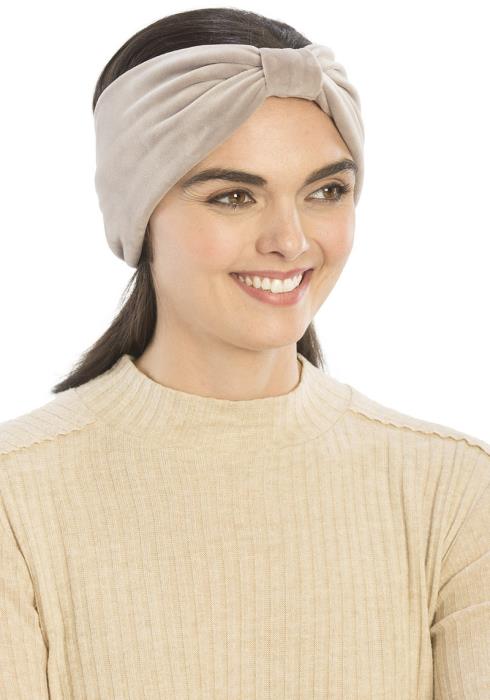 FAUX SUEDE KNOTTED HEADBAND