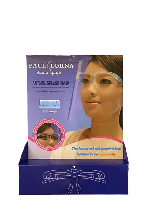 TRANSPARENT FULL FACE SHIELD PLASTIC PROTECTIVE MASK COVER WITH BOX PACKAGE