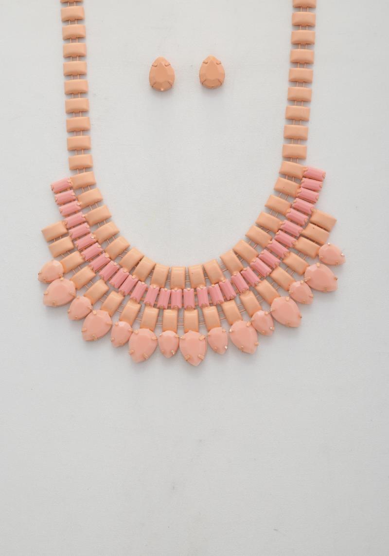 BEADED BIB NECKLACE