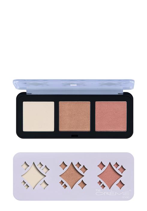 THE CREME SHOP HALO LOVELY POWDER HIGHLIGHTER TRIO PALETTE