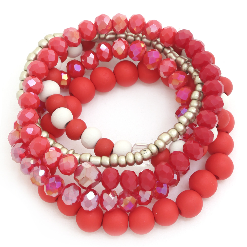 FASHION MULTI LAYER CRYSTAL BEAD BRACELET