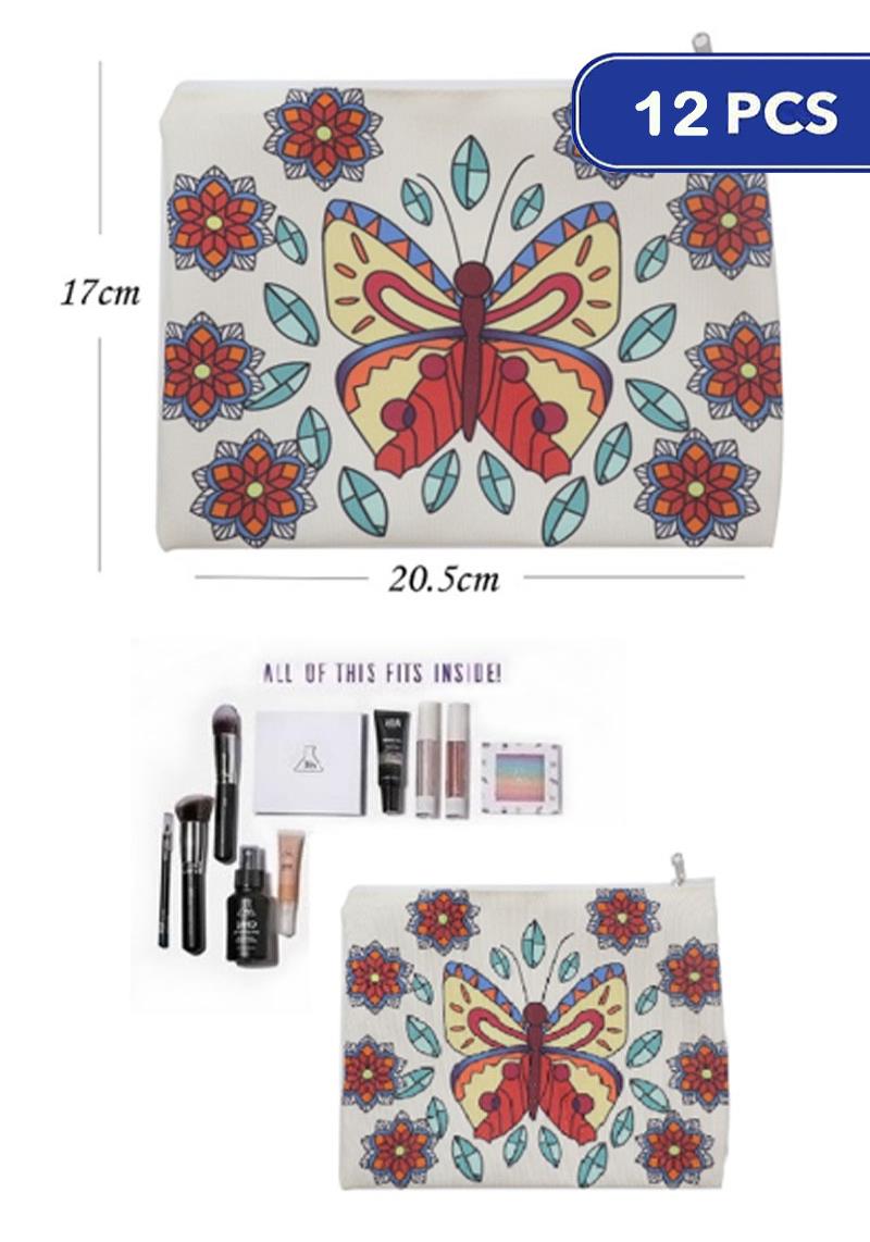 FASHION BUTTERFLY MAKEUP POUCH (12 UNITS)