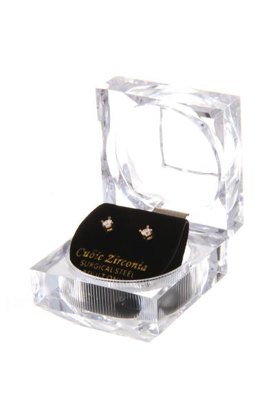 BASIC CUBIC ZIRCONIA STUD EARRING