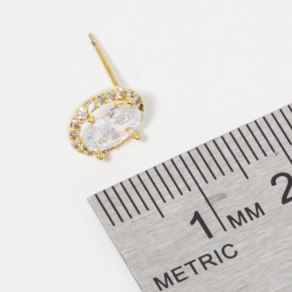 GOLD DIPPED CZ STUD EARRING