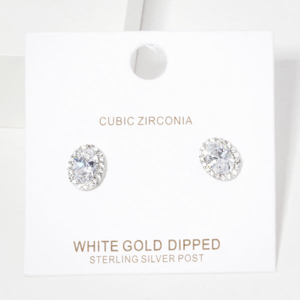 GOLD DIPPED CZ STUD EARRING