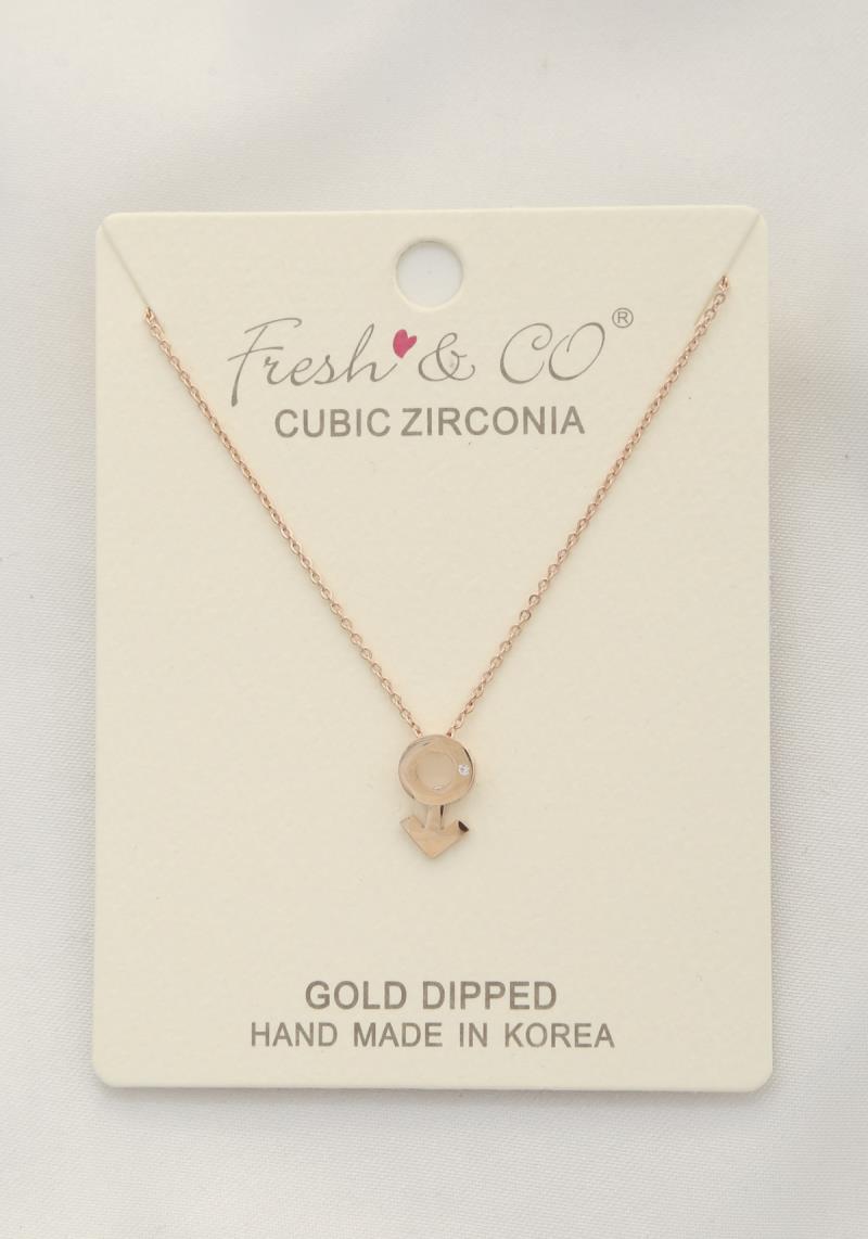 METAL CHARM GOLD DIPPED NECKLACE