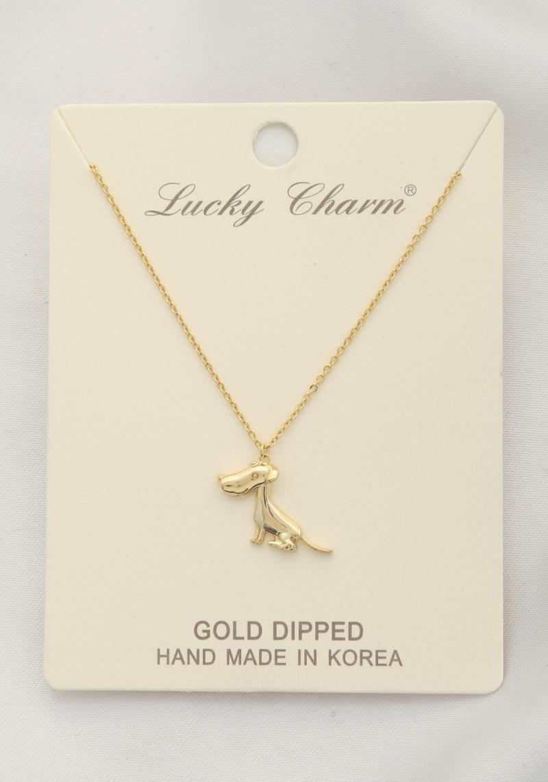 DOG CHARM GOD DIPPED NECKLACE
