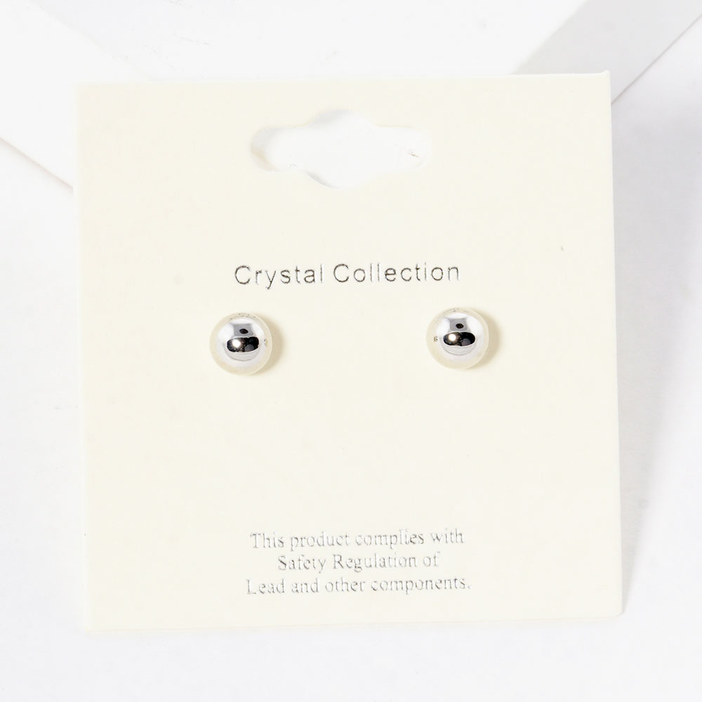 METAL BALL STUD EARRING