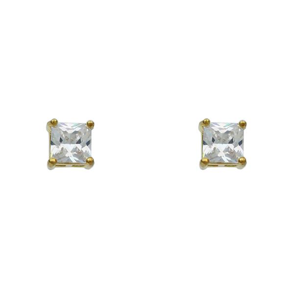 6MM SQUARE CRYSTAL STUD EARRING
