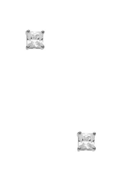 6MM SQUARE CRYSTAL STUD EARRING