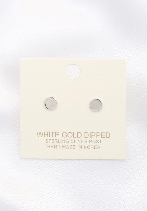 METAL DISC STUD EARRING